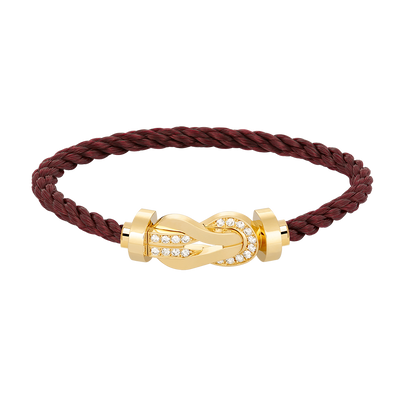 [LuckyStar]Chance großes 8-stelliges Schnallen-Halbdiamanten-Armband Gold