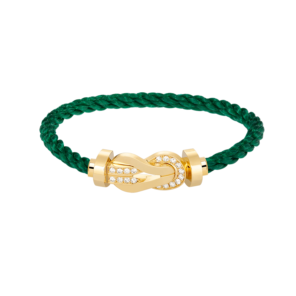 [LuckyStar]Chance großes 8-stelliges Schnallen-Halbdiamanten-Armband Gold