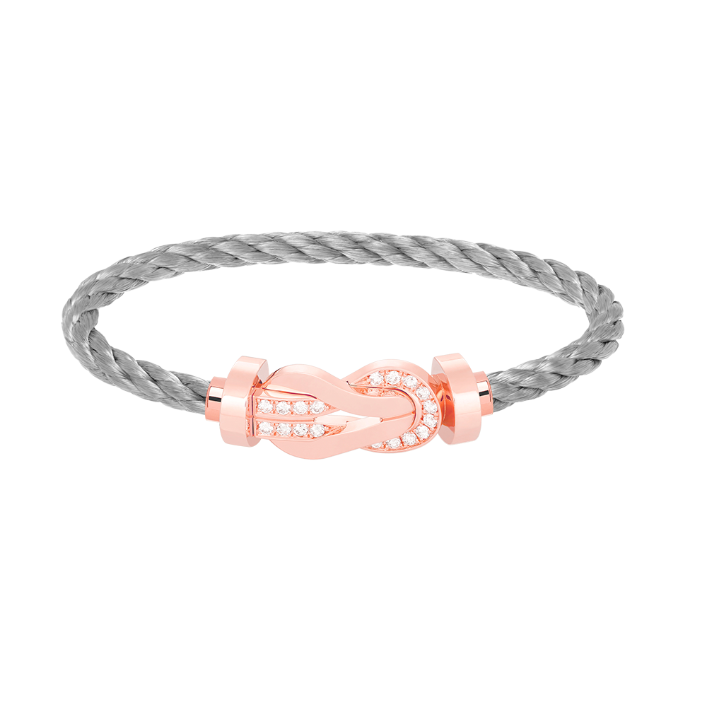 [LuckyStar]Chance großes Armband mit 8-stelliger Schnalle und halbem Diamanten in Roségold