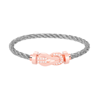 [LuckyStar]Chance großes Armband mit 8-stelliger Schnalle und halbem Diamanten in Roségold