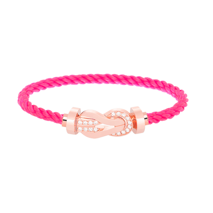 [LuckyStar]Chance großes Armband mit 8-stelliger Schnalle und halbem Diamanten in Roségold