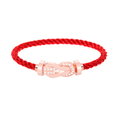 [LuckyStar]Chance großes Armband mit 8-stelliger Schnalle und halbem Diamanten in Roségold