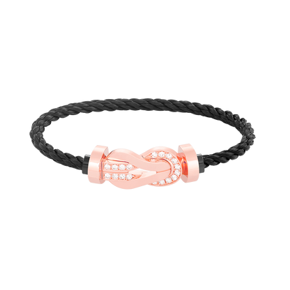 [LuckyStar]Chance großes Armband mit 8-stelliger Schnalle und halbem Diamanten in Roségold