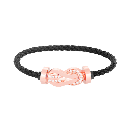 [LuckyStar]Chance großes Armband mit 8-stelliger Schnalle und halbem Diamanten in Roségold