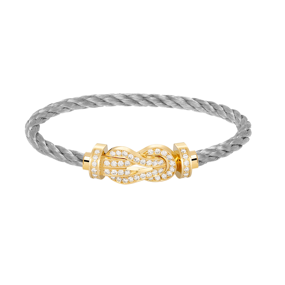 [LuckyStar]CHANCE GROßES 8-FACH-ARMBAND MIT VOLLDIAMEN UND SCHNALLE, GOLD