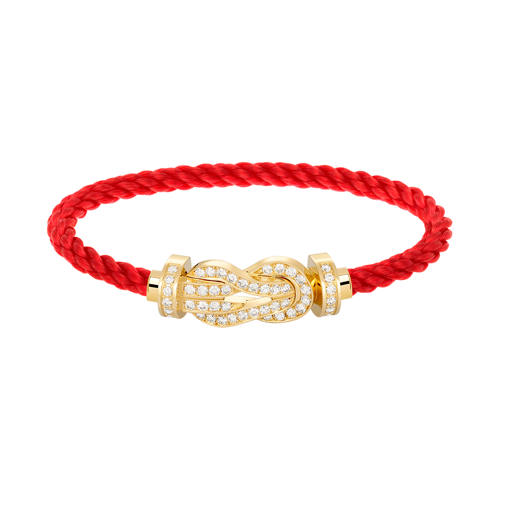 [LuckyStar]CHANCE GROßES 8-FACH-ARMBAND MIT VOLLDIAMEN UND SCHNALLE, GOLD