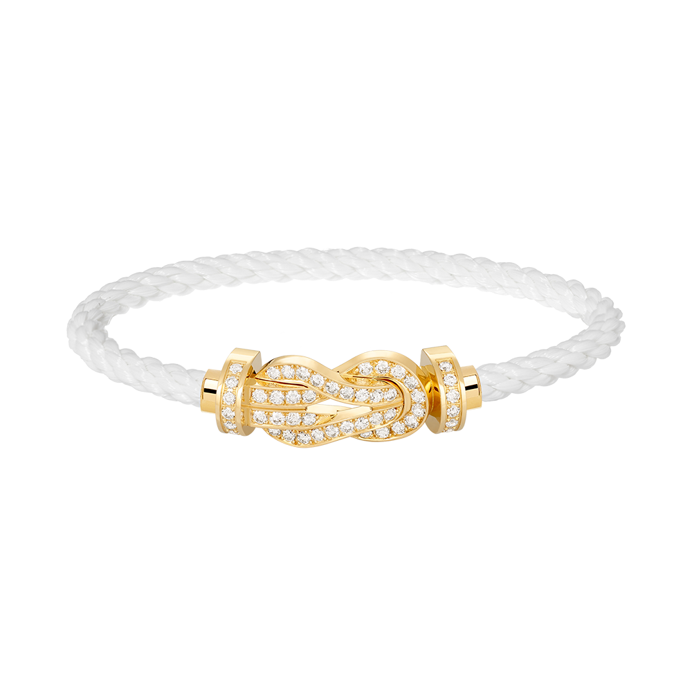 [LuckyStar]CHANCE GROßES 8-FACH-ARMBAND MIT VOLLDIAMEN UND SCHNALLE, GOLD