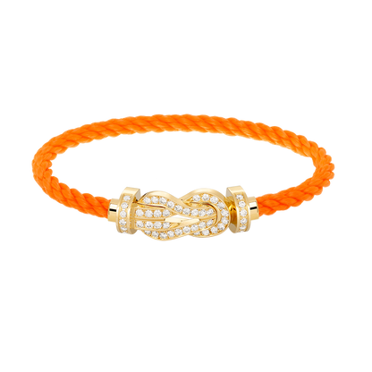 [LuckyStar]CHANCE GROßES 8-FACH-ARMBAND MIT VOLLDIAMEN UND SCHNALLE, GOLD