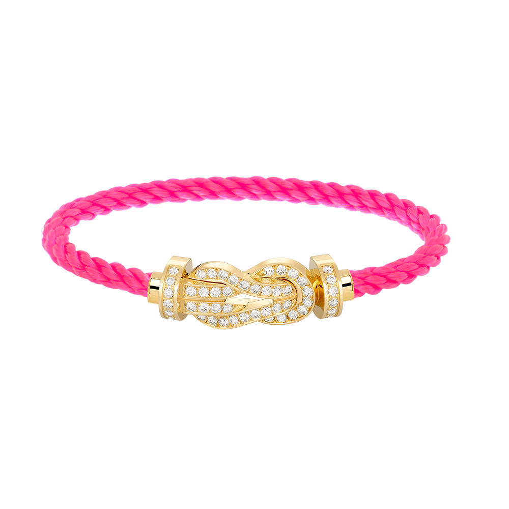 [LuckyStar]CHANCE GROßES 8-FACH-ARMBAND MIT VOLLDIAMEN UND SCHNALLE, GOLD