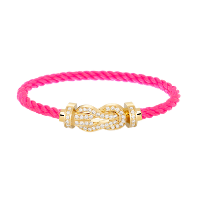 [LuckyStar]CHANCE GROßES 8-FACH-ARMBAND MIT VOLLDIAMEN UND SCHNALLE, GOLD