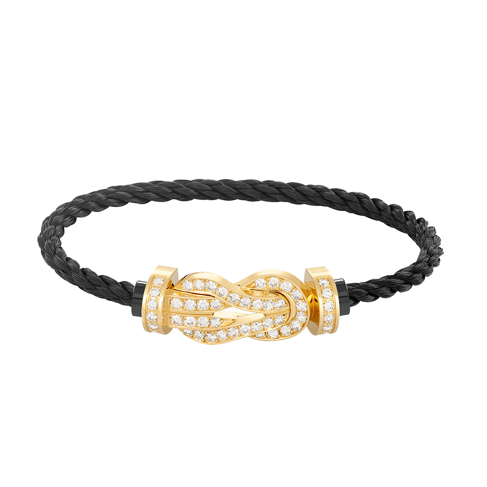 [LuckyStar]CHANCE GROßES 8-FACH-ARMBAND MIT VOLLDIAMEN UND SCHNALLE, GOLD