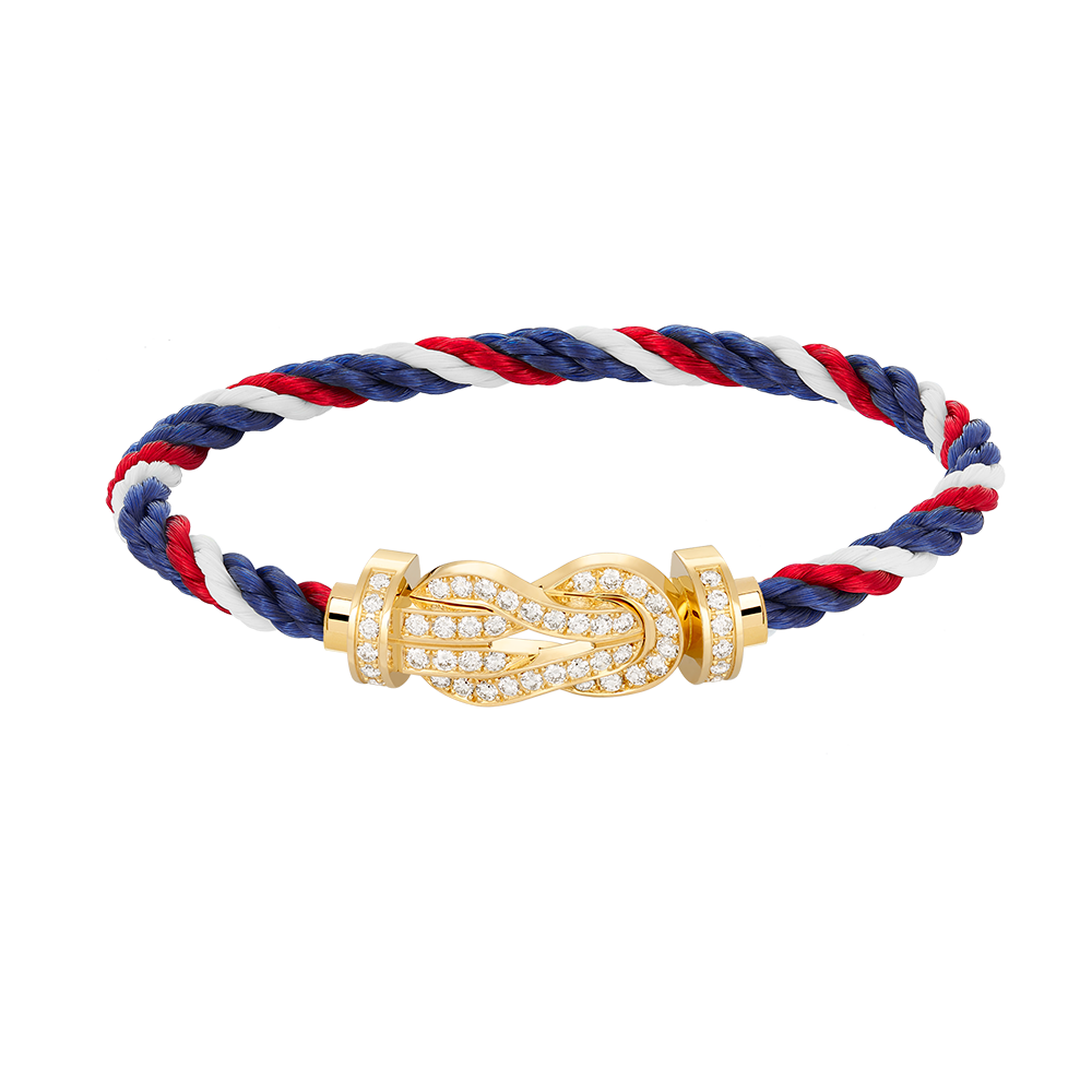 [LuckyStar]CHANCE GROßES 8-FACH-ARMBAND MIT VOLLDIAMEN UND SCHNALLE, GOLD