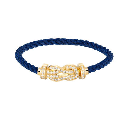 [LuckyStar]CHANCE GROßES 8-FACH-ARMBAND MIT VOLLDIAMEN UND SCHNALLE, GOLD