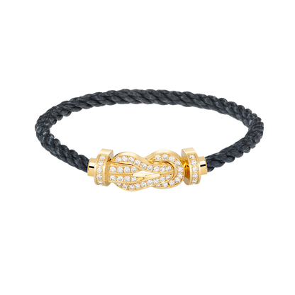 [LuckyStar]CHANCE GROßES 8-FACH-ARMBAND MIT VOLLDIAMEN UND SCHNALLE, GOLD