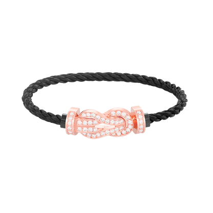 [LuckyStar]Chance großes Armband mit 8-stelliger Schnalle und Diamanten in Roségold
