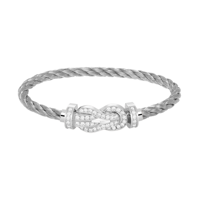 [LuckyStar]CHANCE GROßES 8-FACH-ARMBAND MIT VOLLMUNDDIAMANTEN, SILBER