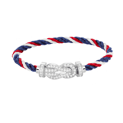 [LuckyStar]CHANCE GROßES 8-FACH-ARMBAND MIT VOLLMUNDDIAMANTEN, SILBER