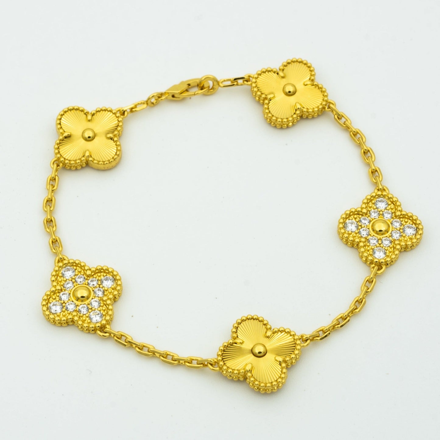 [LuckyStar]KLEE-ARMBAND 5 MOTIVE GOLD DIAMANT 