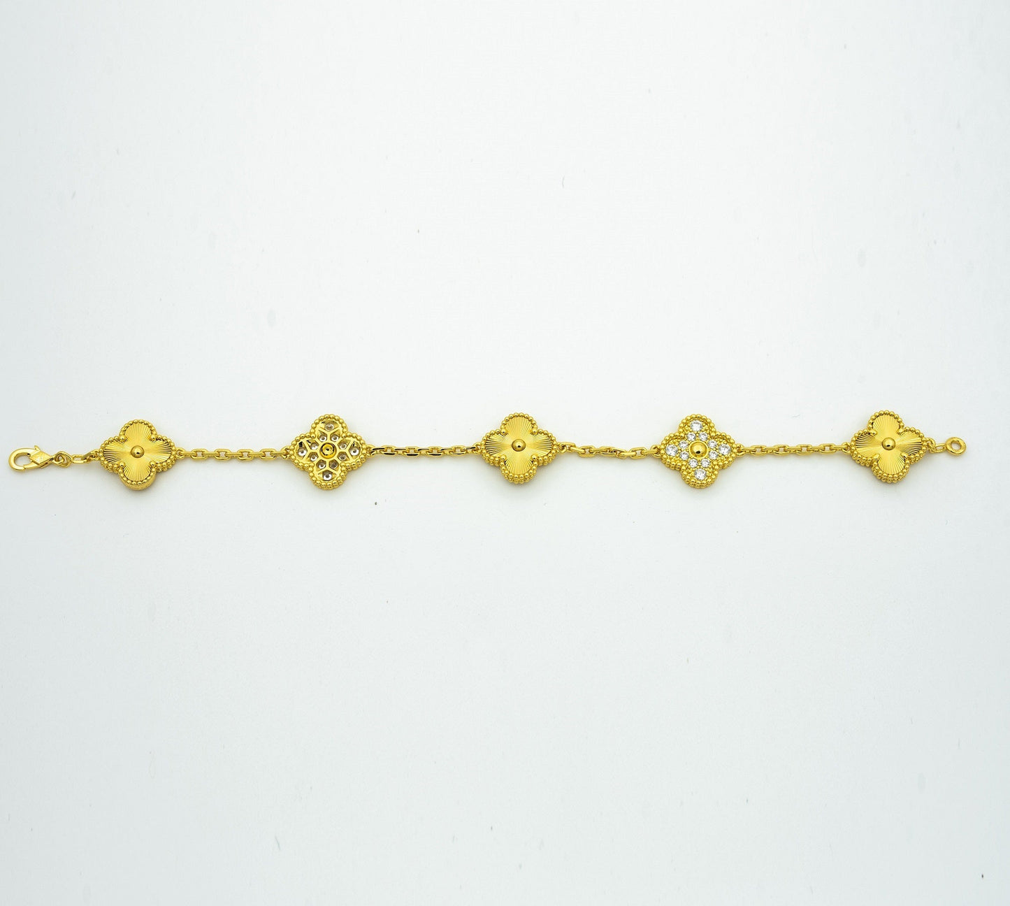[LuckyStar]KLEE-ARMBAND 5 MOTIVE GOLD DIAMANT 