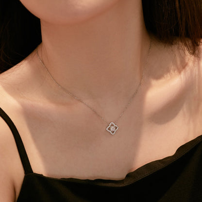 [LuckyStar]Exquisite Flower Shape Princess Cut Necklace