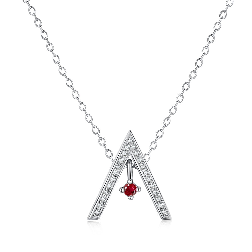 [LuckyStar]Sparkling "A" Shape Necklace