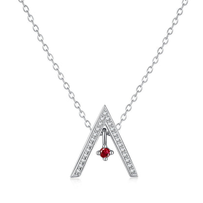 [LuckyStar]Sparkling "A" Shape Necklace