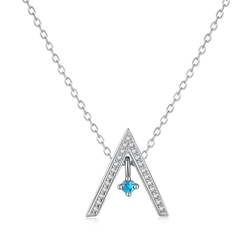 [LuckyStar]Sparkling "A" Shape Necklace