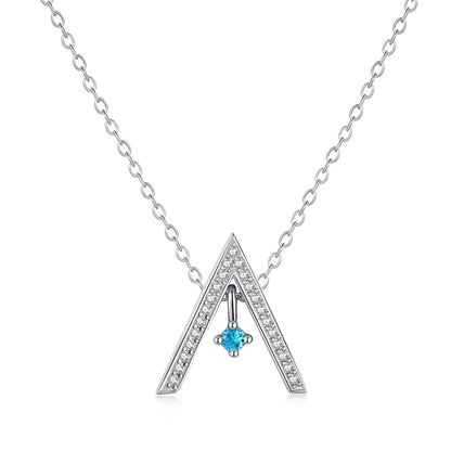 [LuckyStar]Sparkling "A" Shape Necklace
