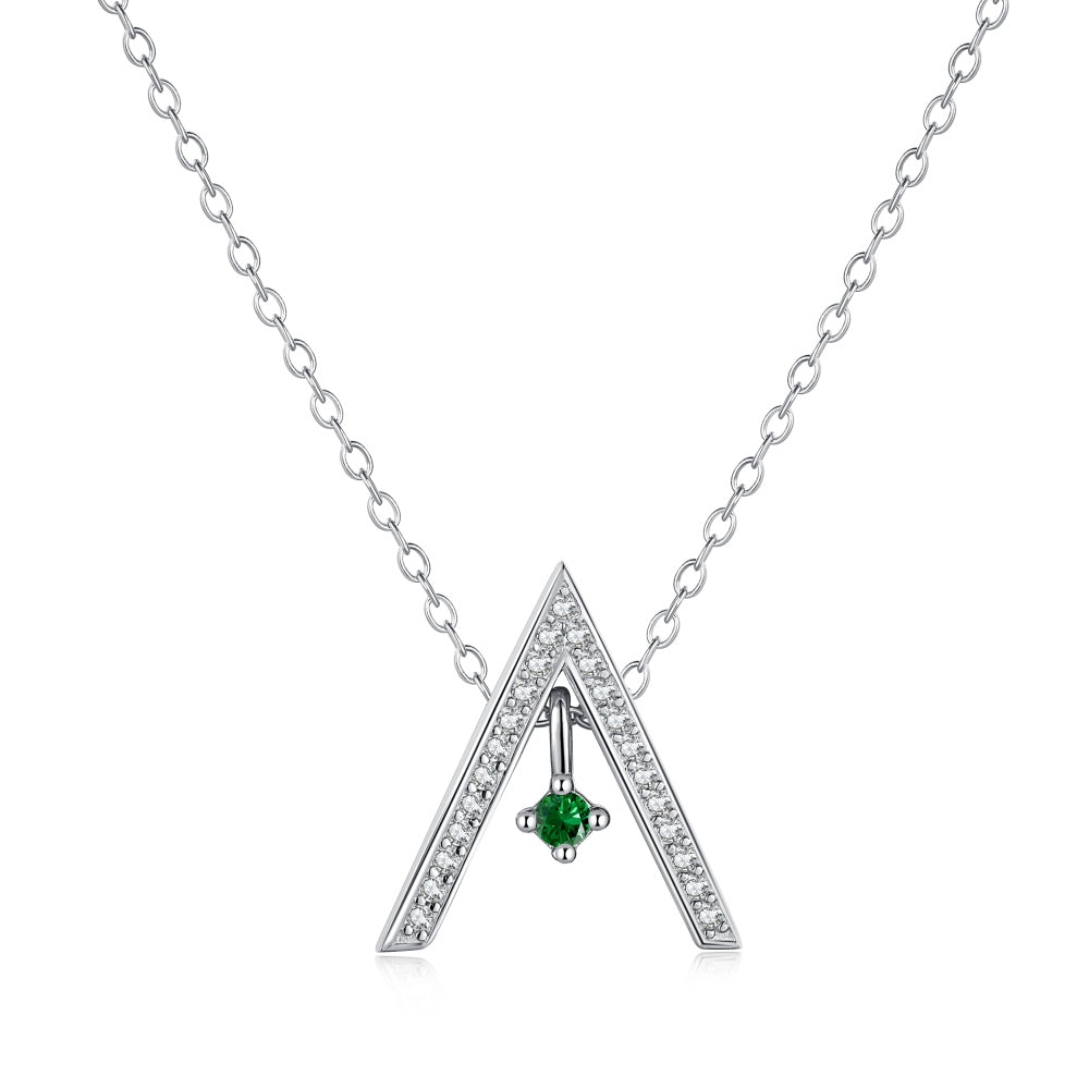 [LuckyStar]Sparkling "A" Shape Necklace