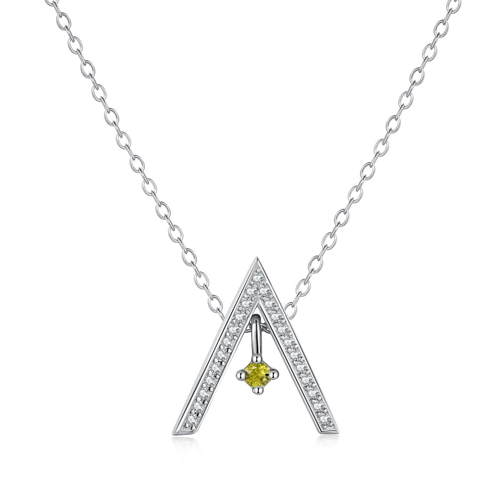 [LuckyStar]Sparkling "A" Shape Necklace