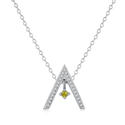 [LuckyStar]Sparkling "A" Shape Necklace