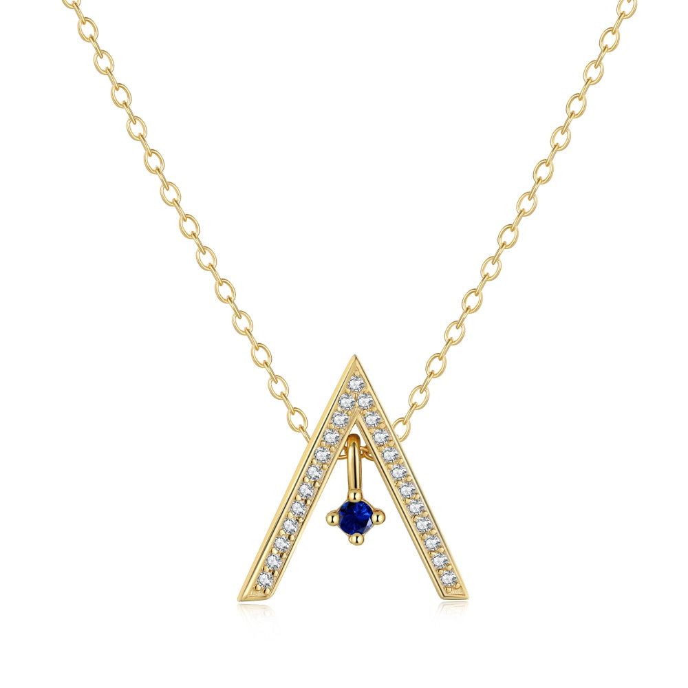 [LuckyStar]Sparkling "A" Shape Necklace