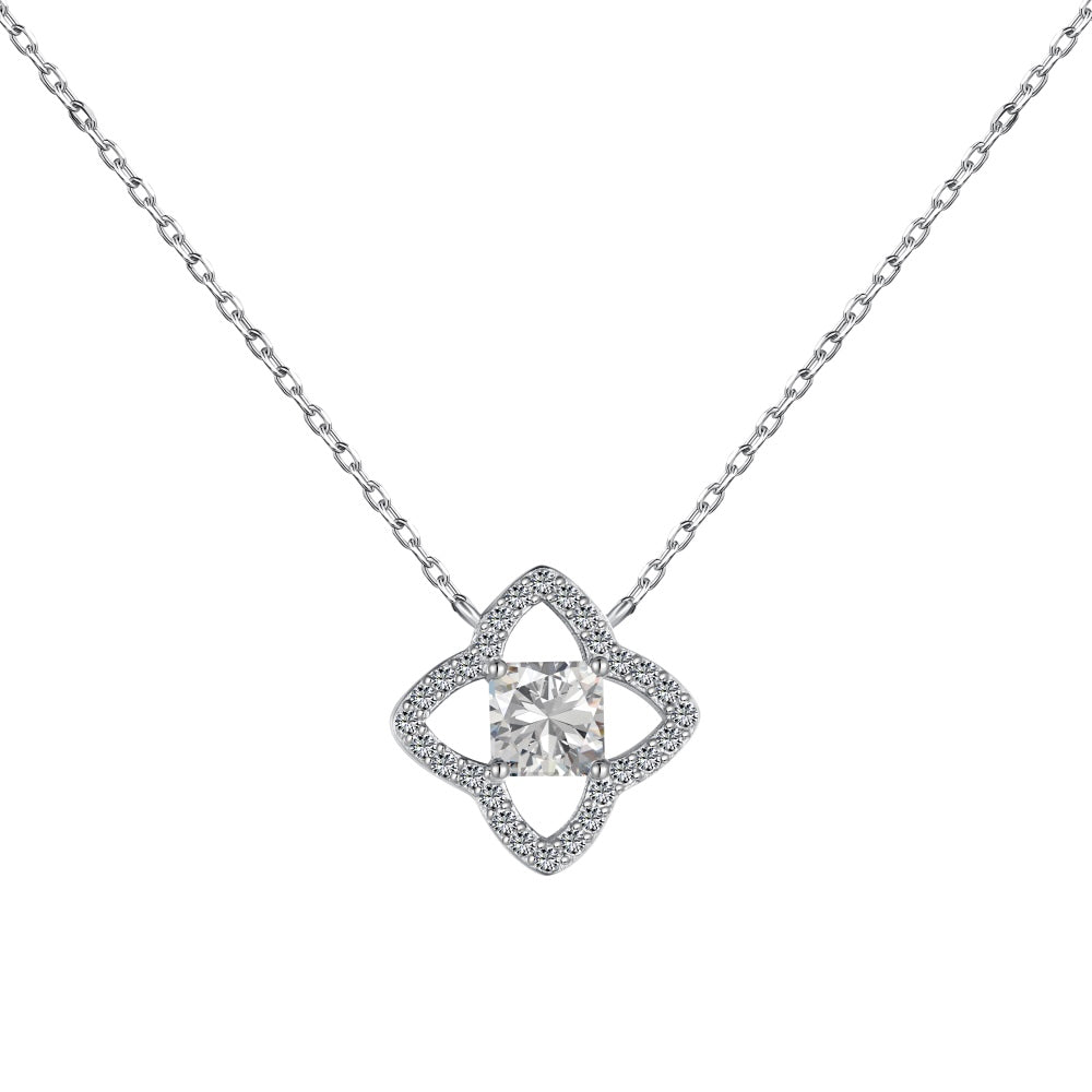 [LuckyStar]Exquisite Flower Shape Princess Cut Necklace