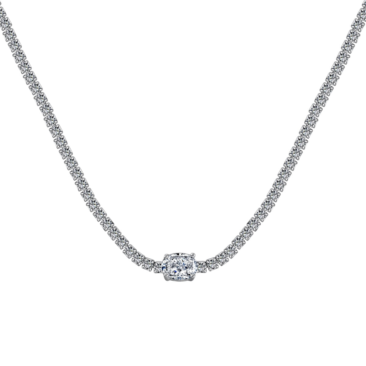 [LuckyStar]1.0 Carat Shining Oval Cut Necklace