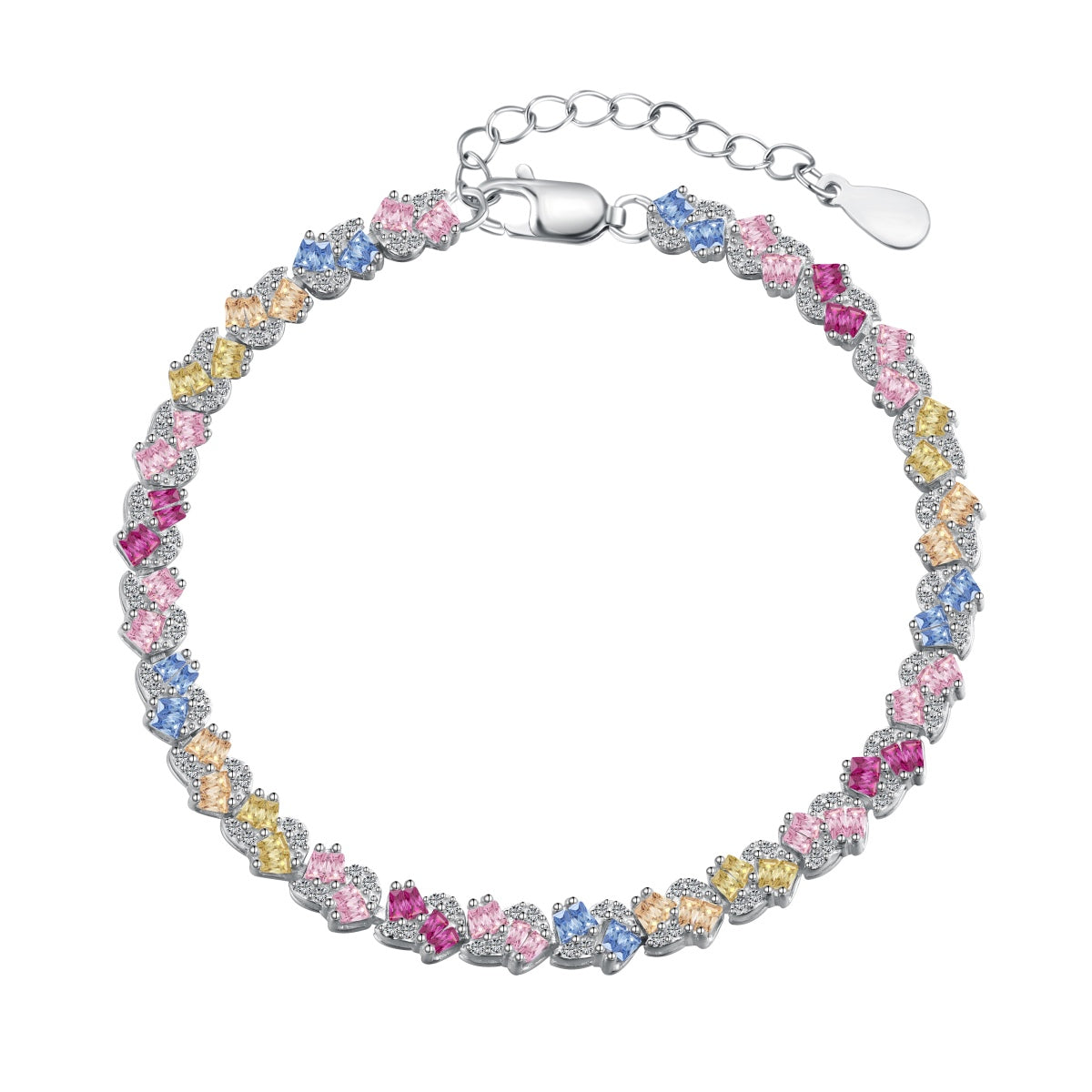 [LuckyStar]Ornate Colorful Flower Shape Party Bracelet