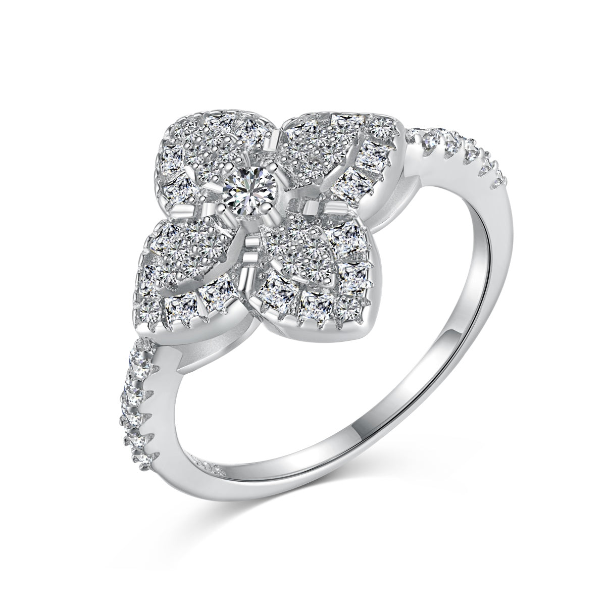 [LuckyStar]Luxurious Colorful Flower Shape Banquet Ring