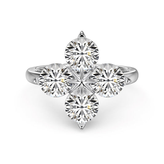 [LuckyStar]Four-Leaf Clover Eight-Pointed Star Ring