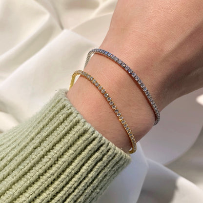 [LuckyStar]Radiant Shinning Princess Cut Tennis Bracelet