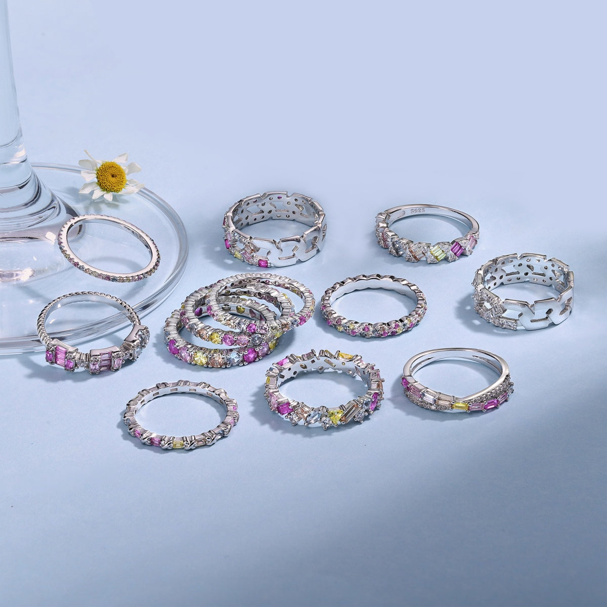 [LuckyStar]Radiant Sparkling Round Cut Daily Ring