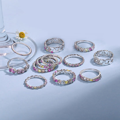[LuckyStar]Radiant Sparkling Round Cut Daily Ring