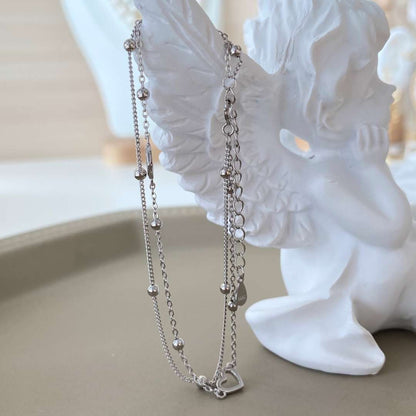 [LuckyStar]Dainty Double Layer Love Heart Bracelet