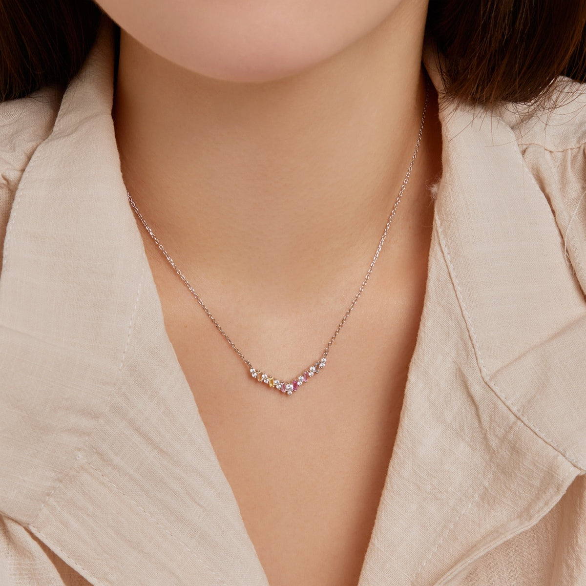 [LuckyStar]Dazzling Rainbow Necklace