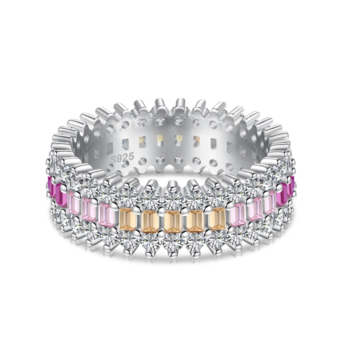 [LuckyStar]Ornate Colorful Radiant Cut Daily Ring