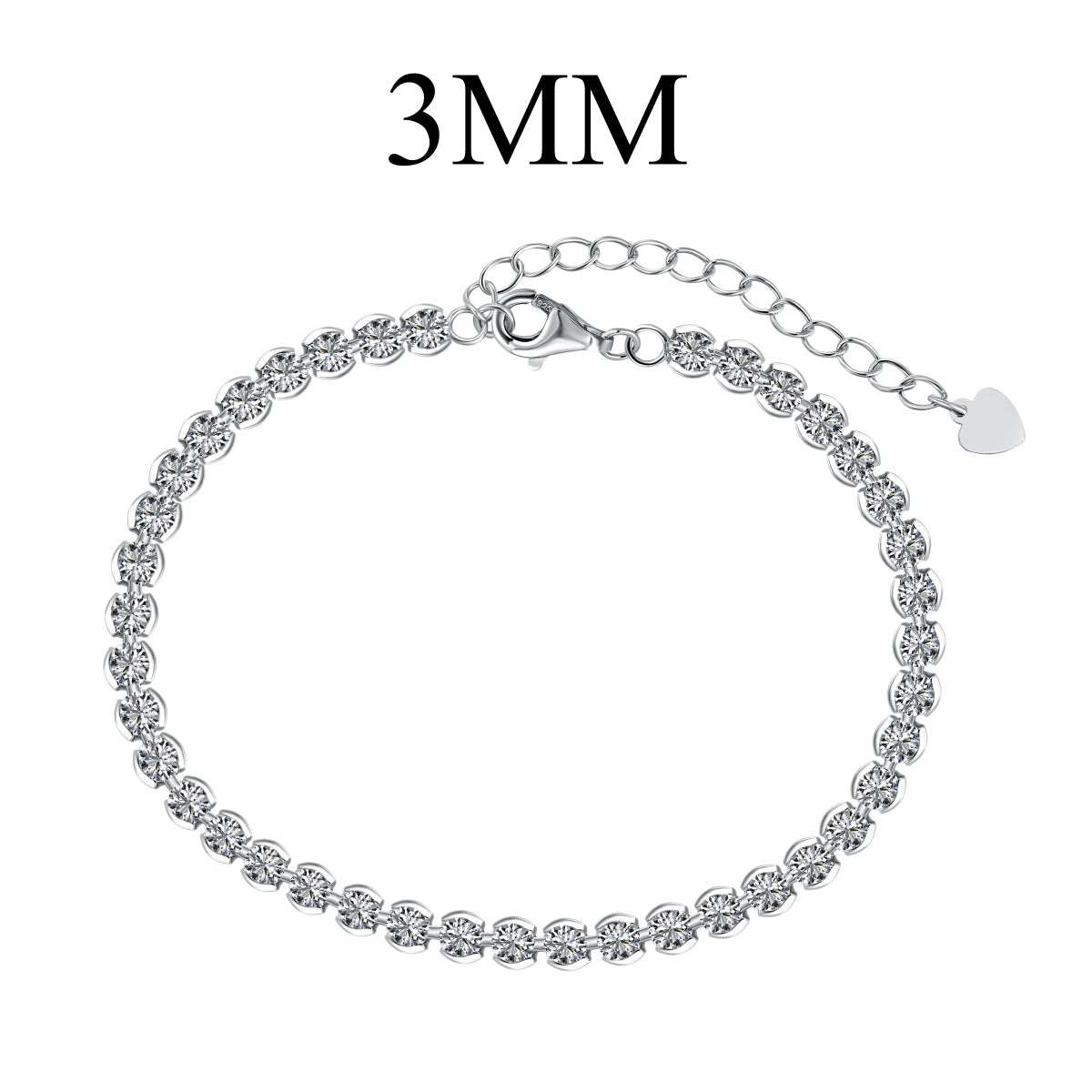 [LuckyStar]Ornate  Sparkling Round Cut Daily Bracelet