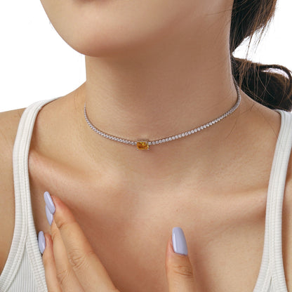 [LuckyStar]2.0 carat Ornate Emerald Cut Necklace