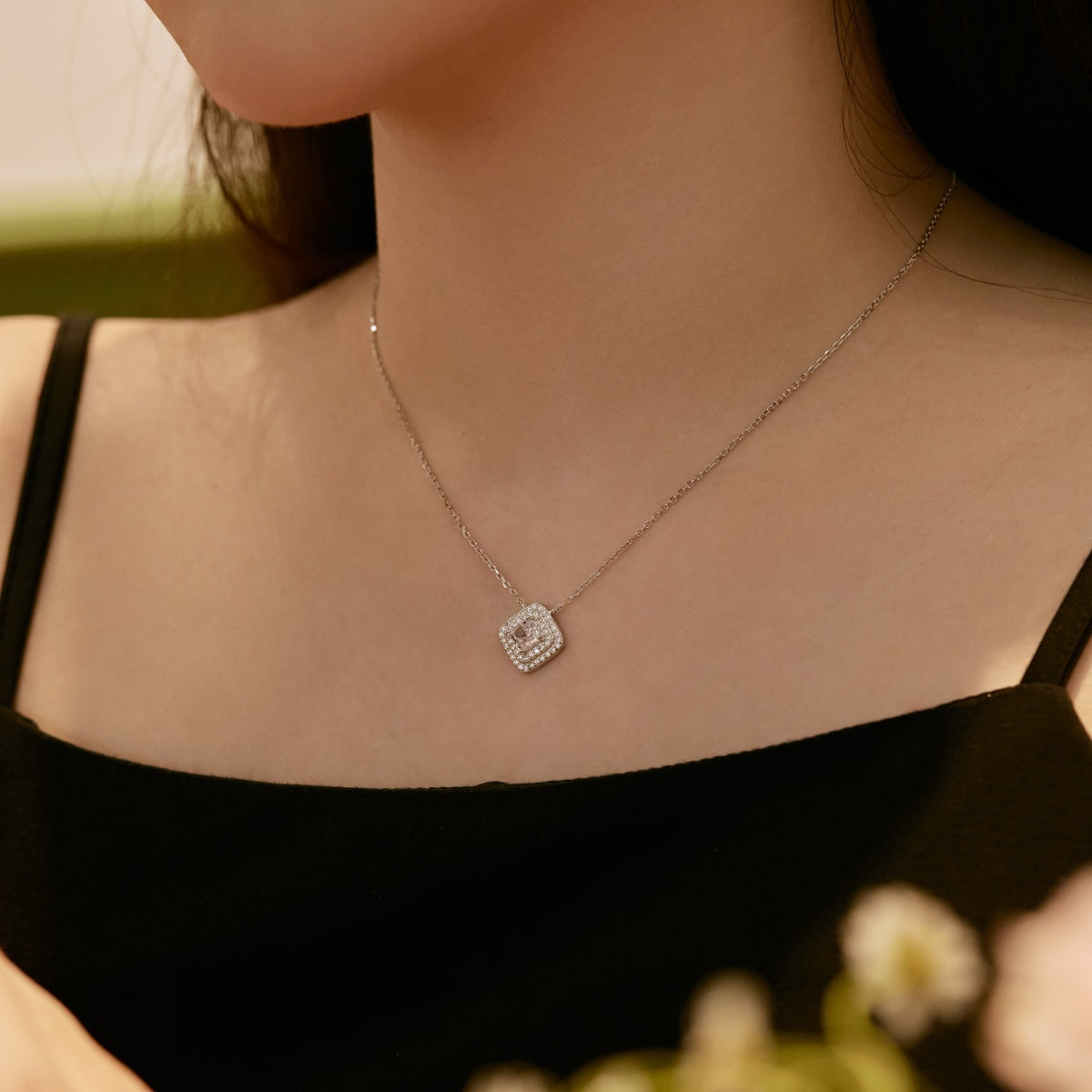 [LuckyStar]Sparkling Asscher Cut Necklace