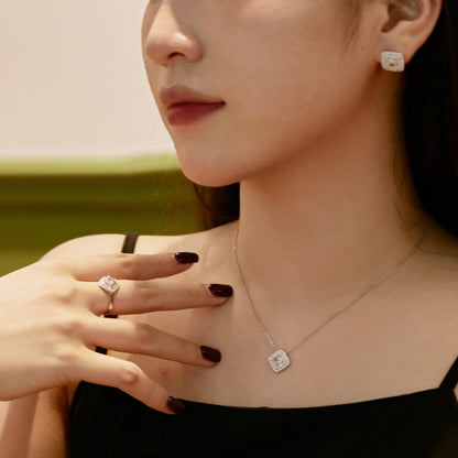 [LuckyStar]Sparkling Asscher Cut Necklace