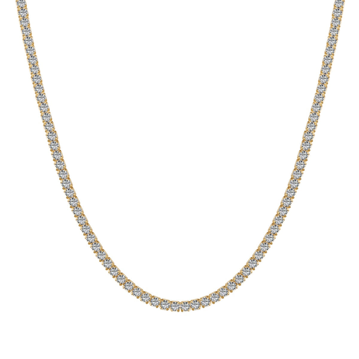 [LuckyStar]Delicate Round Shape Tennis Necklace