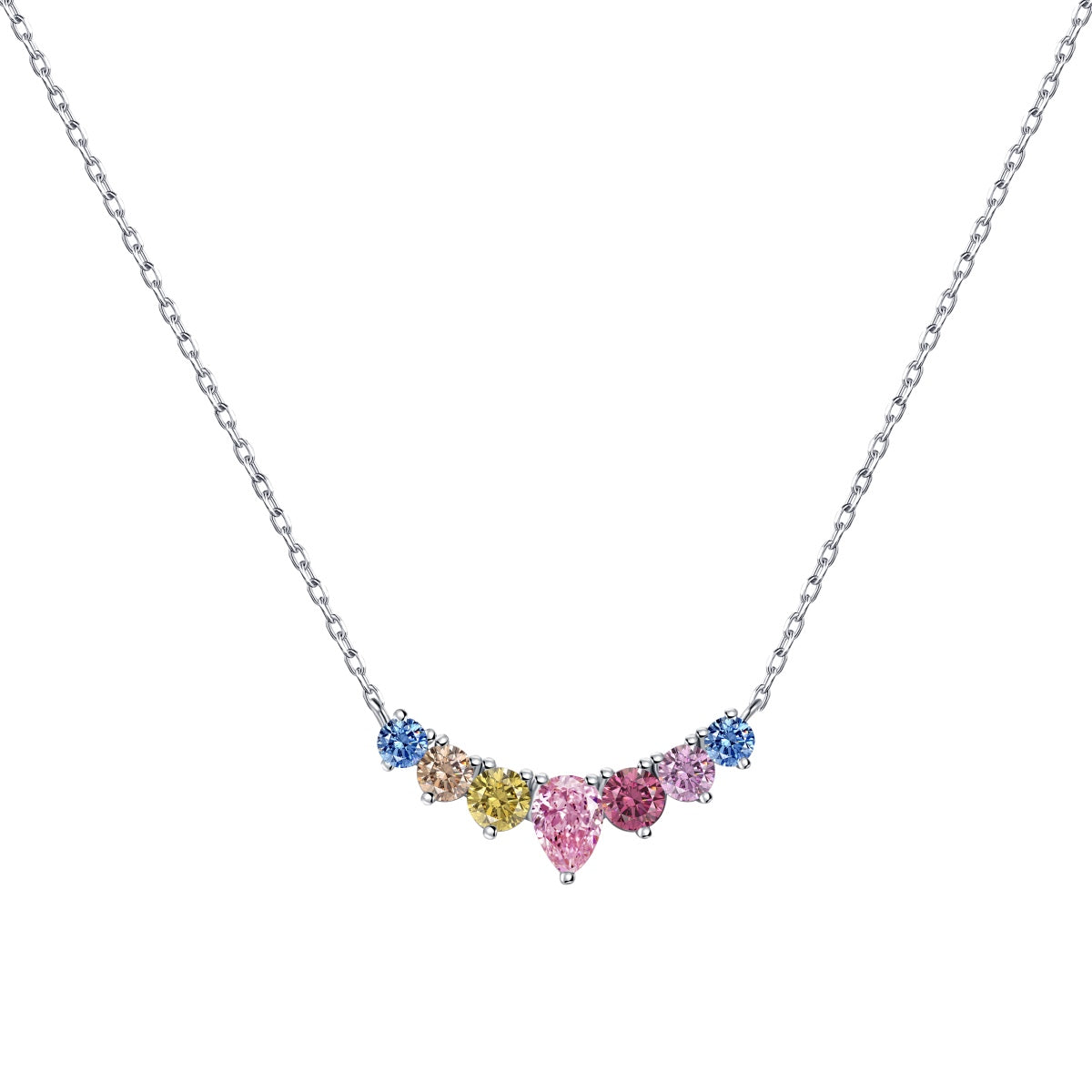 [LuckyStar]Dainty Colorful Heart Necklace