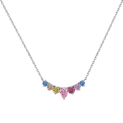 [LuckyStar]Dainty Colorful Heart Necklace